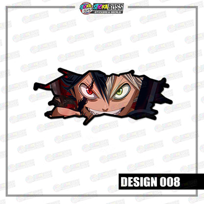 BLACK CLOVER | CRACK PEEKERS  ( ANIME VINYL STICKER DECALS )【Stickaboss】