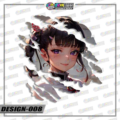 DEMONSLAYER | ANIME SCRATCH STICKER【VINYL PRINTED】( LAMINATED / WATERPROOF )【Stickaboss】