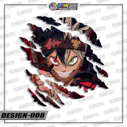 BLACK CLOVER | ANIME SCRATCH STICKER【VINYL PRINTED】( LAMINATED / WATERPROOF )