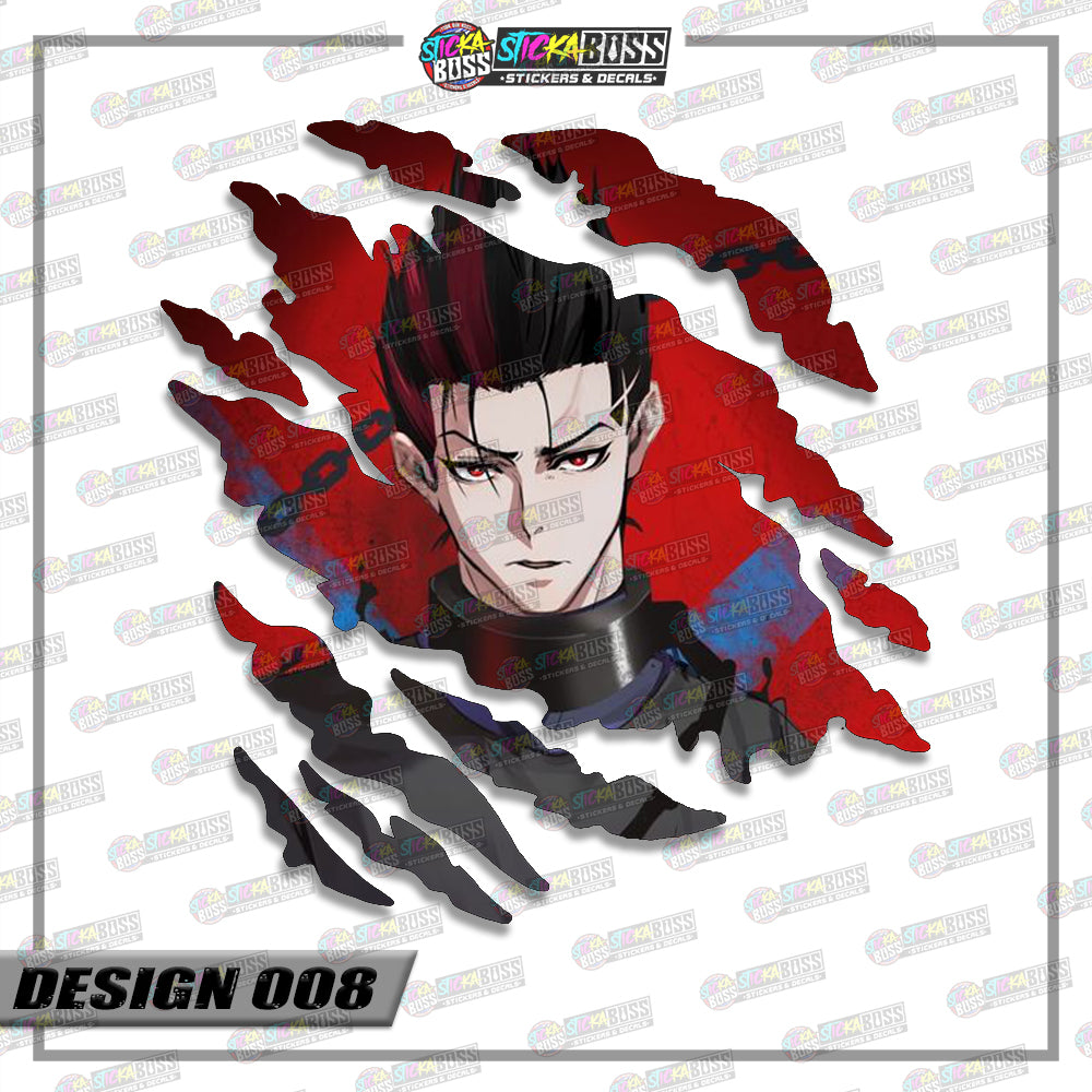BLUE BLOCK | ANIME SCRATCH STICKER【VINYL PRINTED】( LAMINATED / WATERPROOF )【Stickaboss】