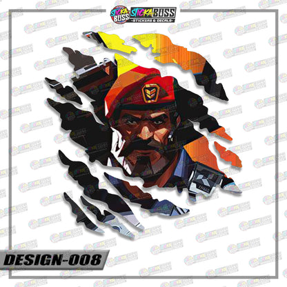 VALORANT | ANIME SCRATCH STICKER【VINYL PRINTED】( LAMINATED / WATERPROOF )【Stickaboss】