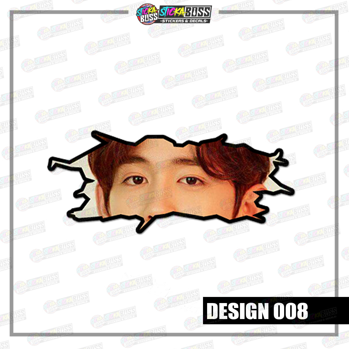 KPOP-TREASURE | CRACK PEEKERS  ( ANIME VINYL STICKER DECALS )【Stickaboss】