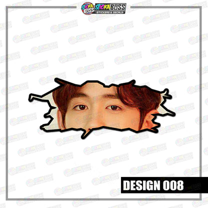 KPOP-TREASURE | CRACK PEEKERS  ( ANIME VINYL STICKER DECALS )【Stickaboss】