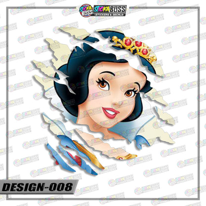 DISNEY PRINCESSES PART 1 | ANIME SCRATCH STICKER【VINYL PRINTED】( LAMINATED / WATERPROOF )