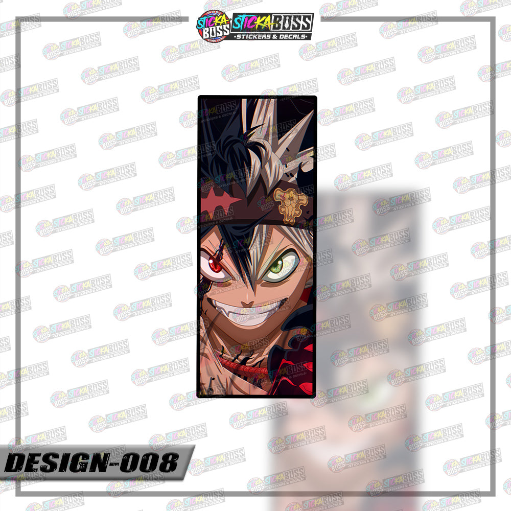 BLACK CLOVER | RECTANGLE SIZE  VINYL STICKER 【VINYL PRINTED】( LAMINATED / WATERPROOF )