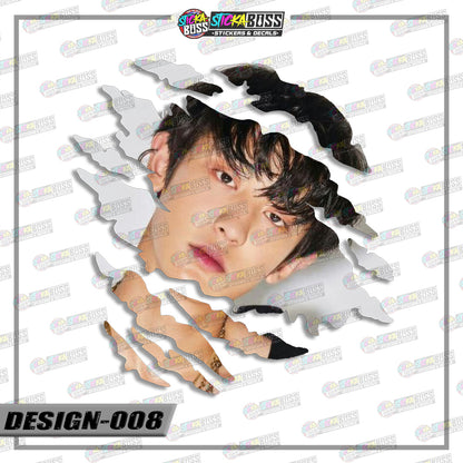 EXO | SCRATCH STICKER【VINYL PRINTED】( LAMINATED / WATERPROOF )【Stickaboss】