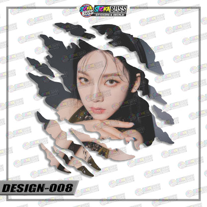 AESPA | ANIME SCRATCH STICKER【VINYL PRINTED】( LAMINATED / WATERPROOF )【Stickaboss】