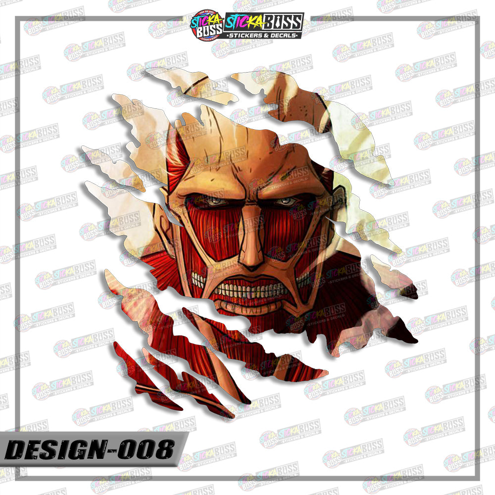 ATTACK ON TITAN PART  | ANIME SCRATCH STICKER【VINYL PRINTED】( LAMINATED / WATERPROOF )【Stickaboss】