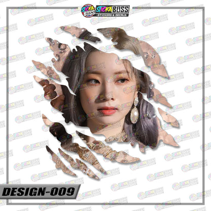 TWICE | SCRATCH STICKER【VINYL PRINTED】( LAMINATED / WATERPROOF )【Stickaboss】