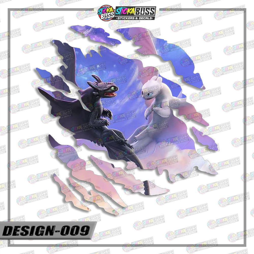 HOW TO TRAIN YOU DRAGON | SCRATCH STICKER【VINYL PRINTED】( LAMINATED / WATERPROOF )【Stickaboss】
