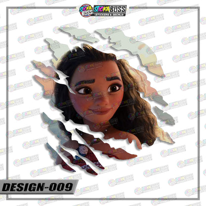DISNEY PRINCESSES PART 1 | ANIME SCRATCH STICKER【VINYL PRINTED】( LAMINATED / WATERPROOF )