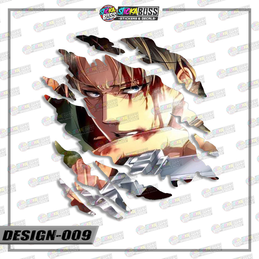 ATTACK ON TITAN PART  | ANIME SCRATCH STICKER【VINYL PRINTED】( LAMINATED / WATERPROOF )【Stickaboss】