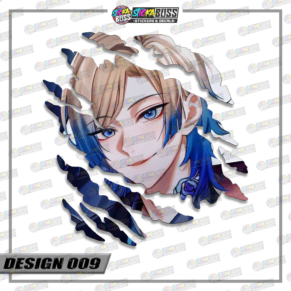 BLUE BLOCK | ANIME SCRATCH STICKER【VINYL PRINTED】( LAMINATED / WATERPROOF )【Stickaboss】