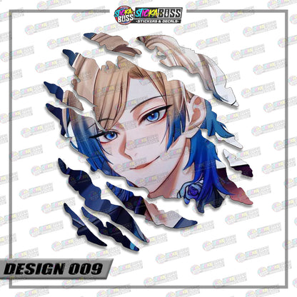 BLUE BLOCK | ANIME SCRATCH STICKER【VINYL PRINTED】( LAMINATED / WATERPROOF )【Stickaboss】