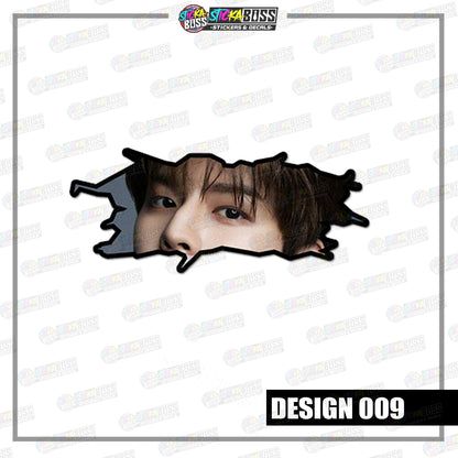 KPOP-STRAYKIDS | CRACK PEEKERS  ( ANIME VINYL STICKER DECALS )【Stickaboss】