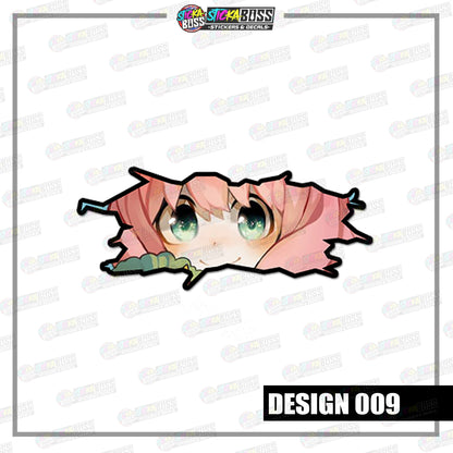 ANYA | CRACK PEEKERS  ( ANIME VINYL STICKER DECALS )【Stickaboss】