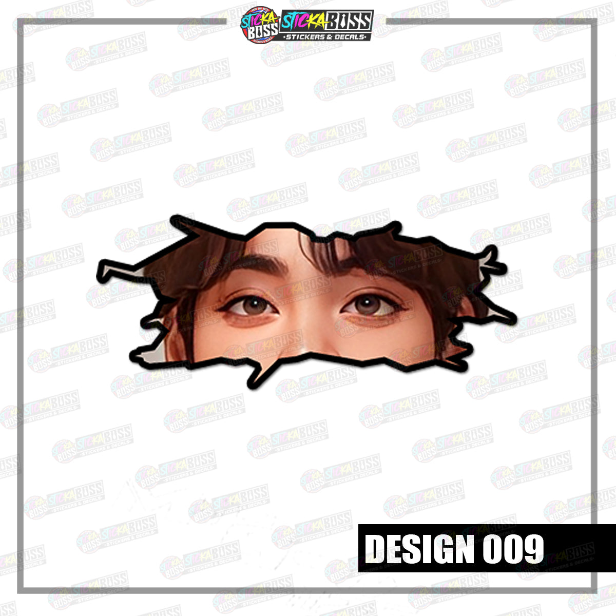 KPOP- BTS| CRACK PEEKERS  ( ANIME VINYL STICKER DECALS )【Stickaboss】