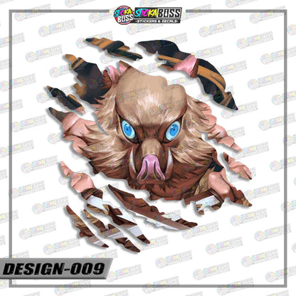DEMONSLAYER | ANIME SCRATCH STICKER【VINYL PRINTED】( LAMINATED / WATERPROOF )【Stickaboss】