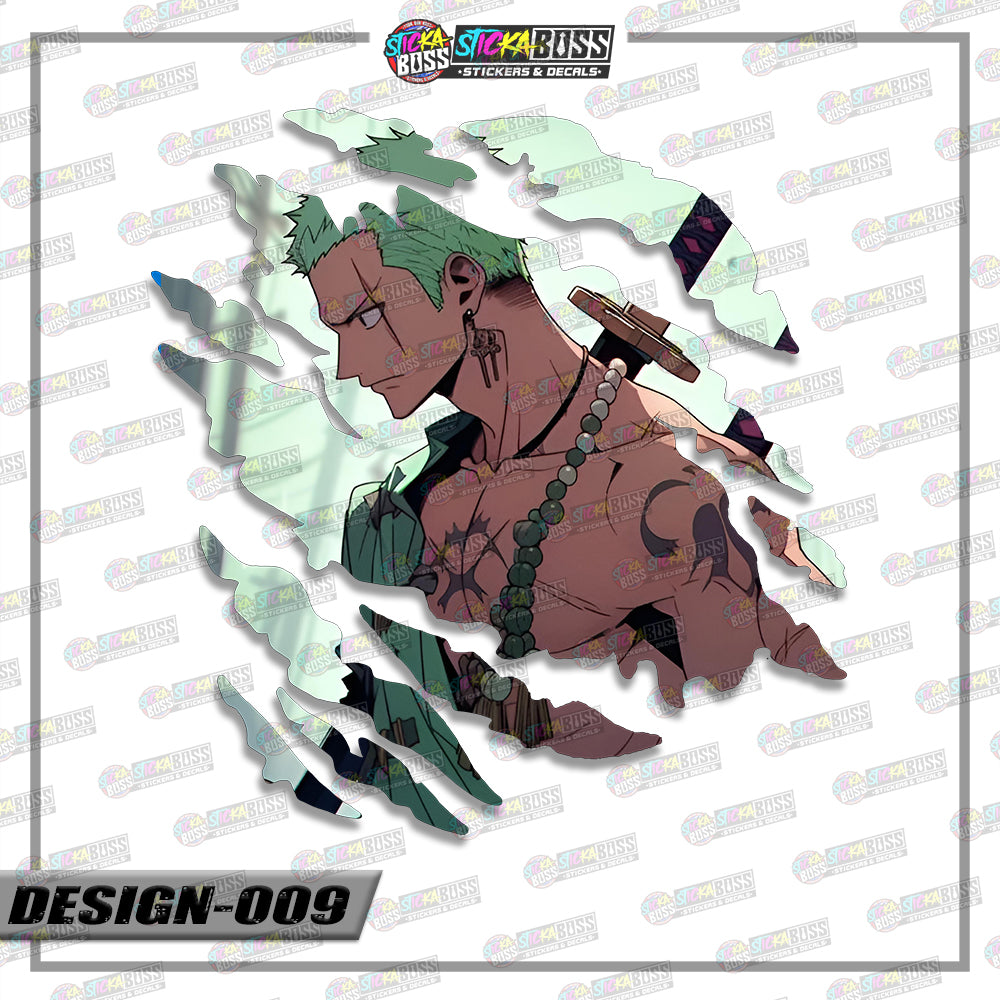 ONE PIECE ZORO | ANIME SCRATCH STICKER【VINYL PRINTED】( LAMINATED / WATERPROOF )【Stickaboss】