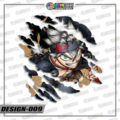 BLACK CLOVER | ANIME SCRATCH STICKER【VINYL PRINTED】( LAMINATED / WATERPROOF )