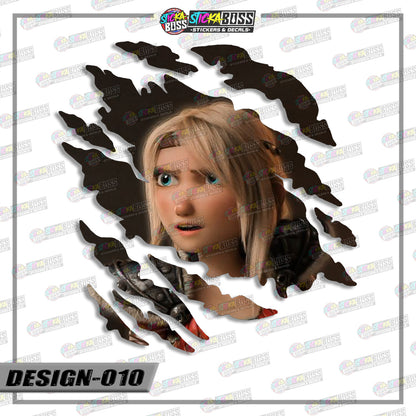 HOW TO TRAIN YOU DRAGON | SCRATCH STICKER【VINYL PRINTED】( LAMINATED / WATERPROOF )【Stickaboss】