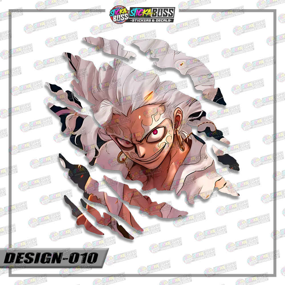 LUFFY GEAR  4&5 | ANIME SCRATCH STICKER【VINYL PRINTED】( LAMINATED / WATERPROOF )【Stickaboss】