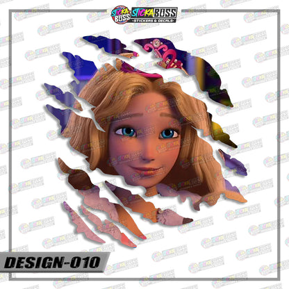 BARBIE   | ANIME SCRATCH STICKER【VINYL PRINTED】( LAMINATED / WATERPROOF )【Stickaboss】
