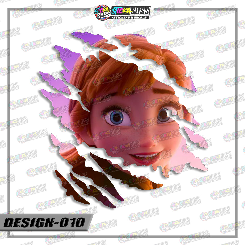DISNEY PRINCESSES PART 1 | ANIME SCRATCH STICKER【VINYL PRINTED】( LAMINATED / WATERPROOF )