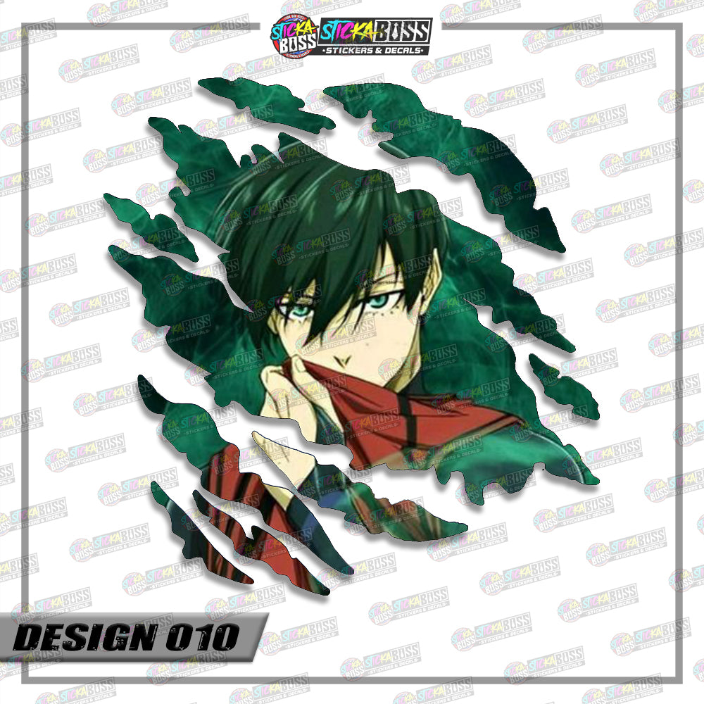 BLUE BLOCK | ANIME SCRATCH STICKER【VINYL PRINTED】( LAMINATED / WATERPROOF )【Stickaboss】