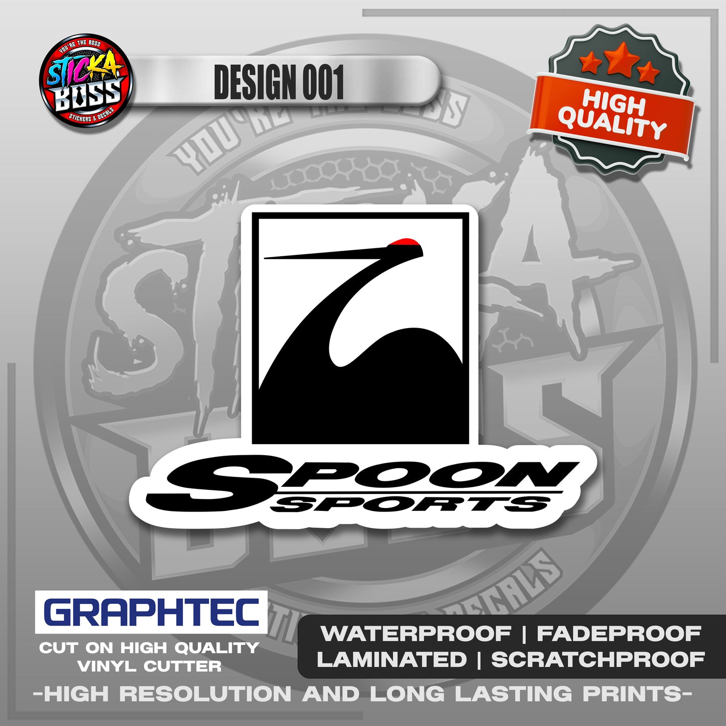 SPOON SPORTS ASSORTED STICKERS | VINYL WATERPROOF STICKER | PREMIUM LAMINATED【PRINTED】