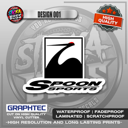 SPOON SPORTS ASSORTED STICKERS | VINYL WATERPROOF STICKER | PREMIUM LAMINATED【PRINTED】