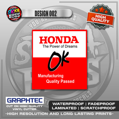 OK STICKERS | VINYL WATERPROOF STICKER | PREMIUM LAMINATED【PRINTED】