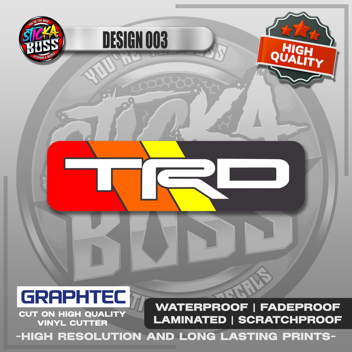 JDM TOYOTA / RETRO TOYOTA / TRD | VINYL WATERPROOF STICKER | PREMIUM LAMINATED【PRINTED】