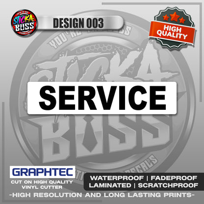 NOT FOR HIRE, FAMILY USE ETC. | VINYL WATERPROOF STICKER | PREMIUM LAMINATED【PRINTED】