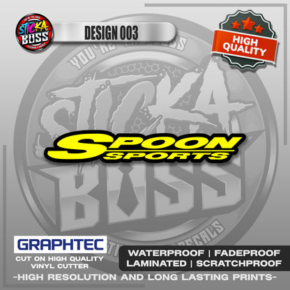 SPOON SPORTS ASSORTED STICKERS | VINYL WATERPROOF STICKER | PREMIUM LAMINATED【PRINTED】