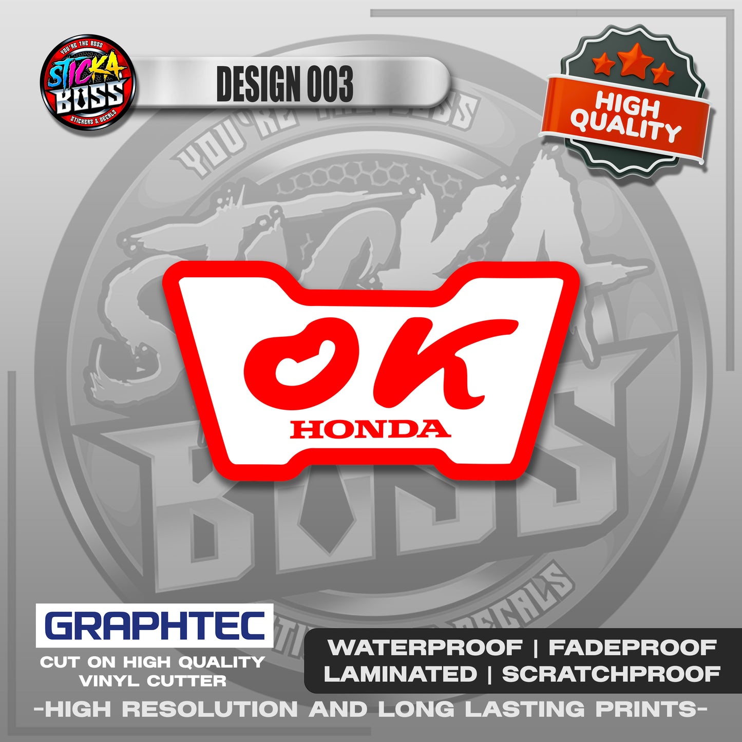 OK STICKERS | VINYL WATERPROOF STICKER | PREMIUM LAMINATED【PRINTED】