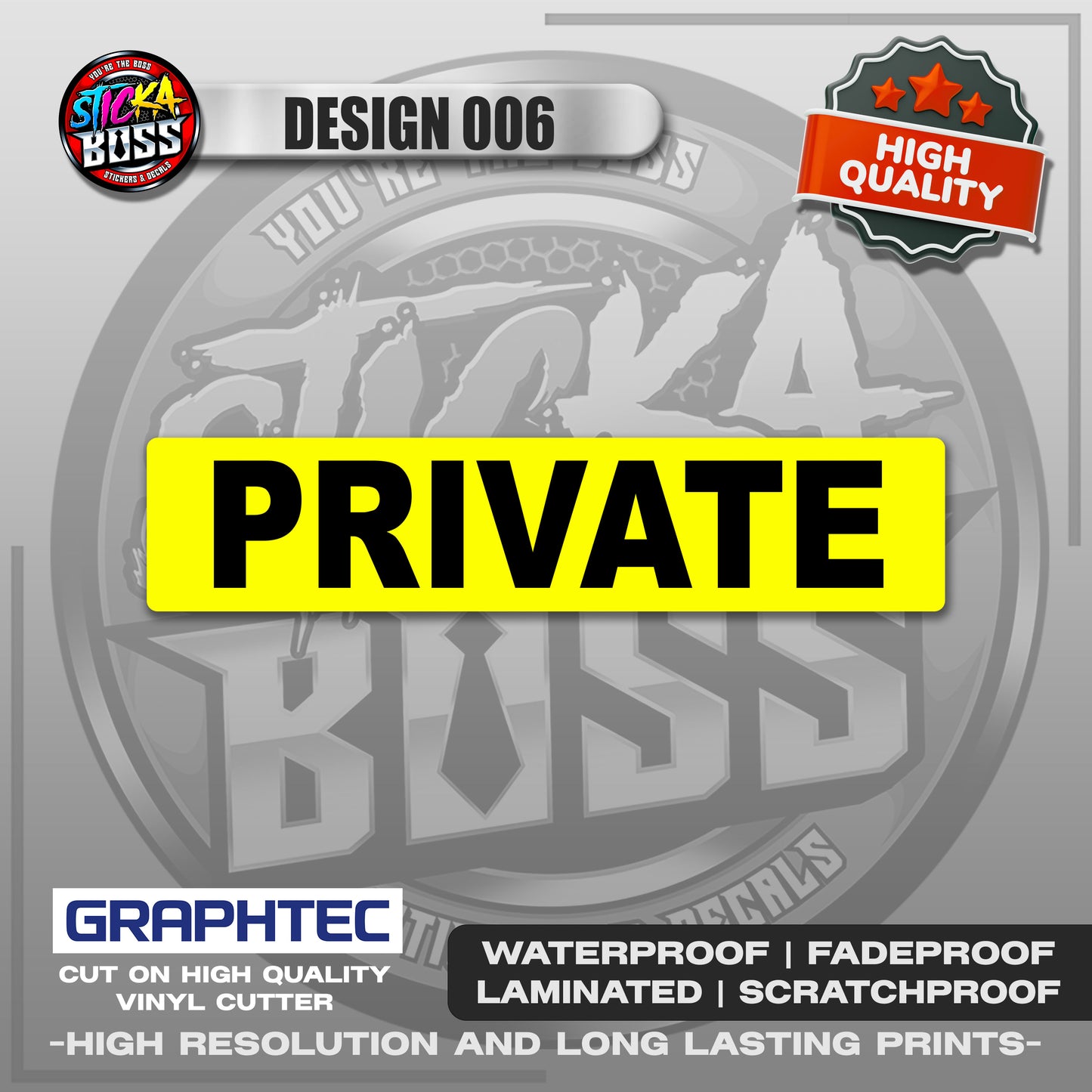 NOT FOR HIRE, FAMILY USE ETC. | VINYL WATERPROOF STICKER | PREMIUM LAMINATED【PRINTED】