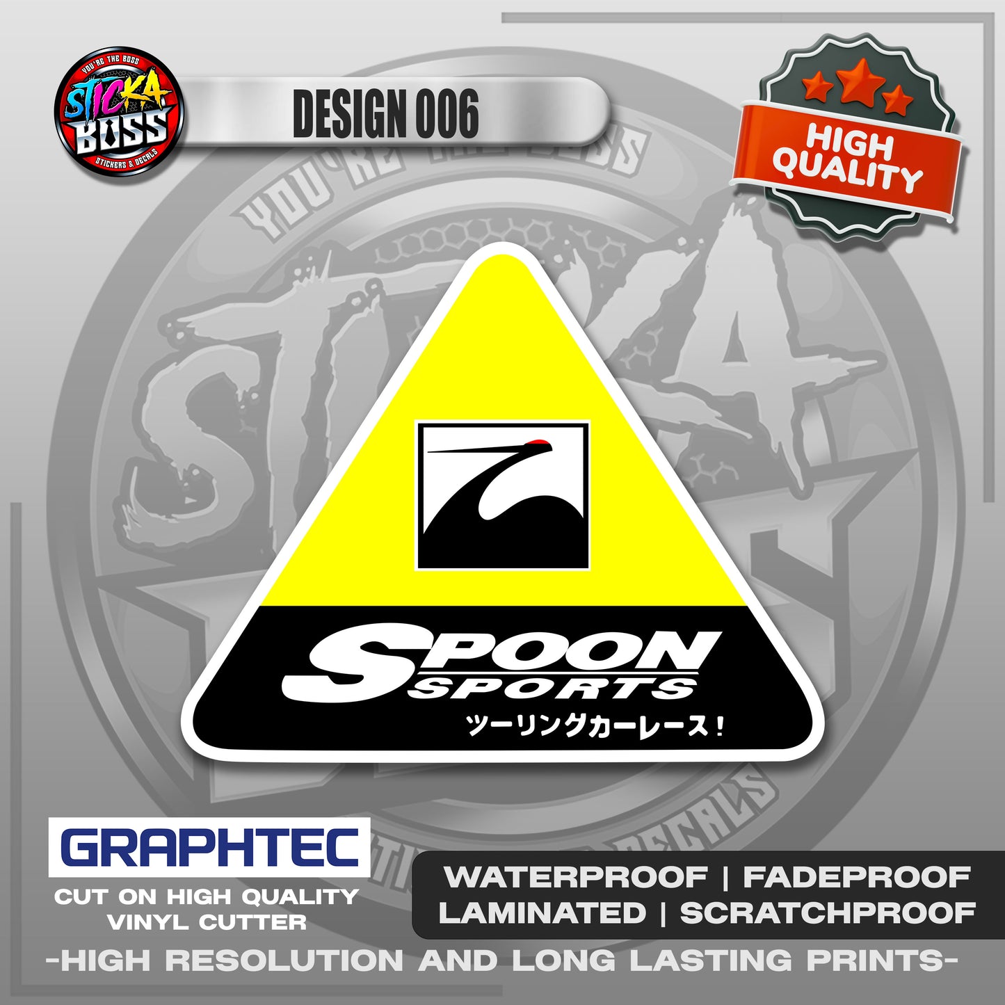 SPOON SPORTS ASSORTED STICKERS | VINYL WATERPROOF STICKER | PREMIUM LAMINATED【PRINTED】