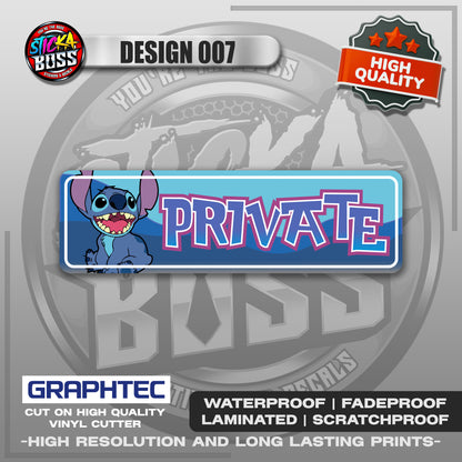 PRIVATE USE ONLY | VINYL WATERPROOF STICKER | PREMIUM LAMINATED【PRINTED】