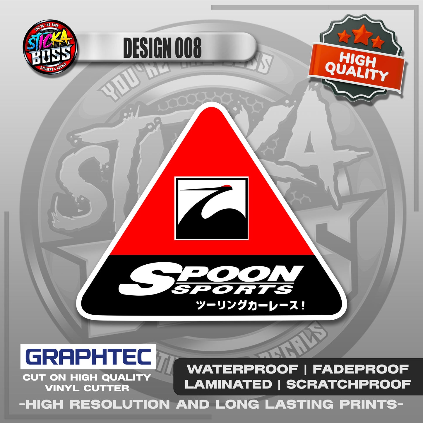 SPOON SPORTS ASSORTED STICKERS | VINYL WATERPROOF STICKER | PREMIUM LAMINATED【PRINTED】