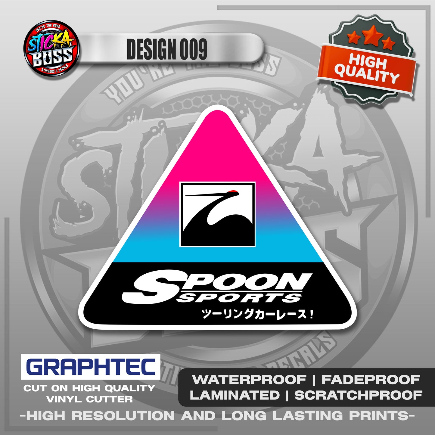 SPOON SPORTS ASSORTED STICKERS | VINYL WATERPROOF STICKER | PREMIUM LAMINATED【PRINTED】