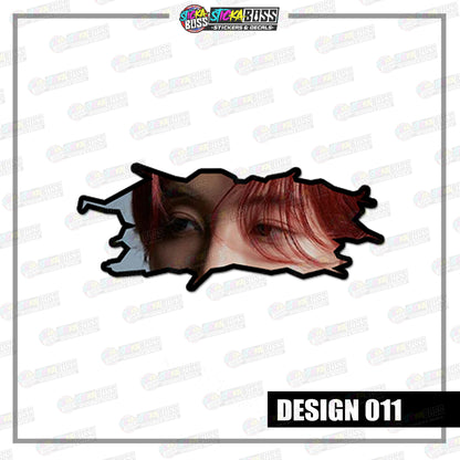 KPOP-SEVENTEEN | CRACK PEEKERS  ( ANIME VINYL STICKER DECALS )【Stickaboss】