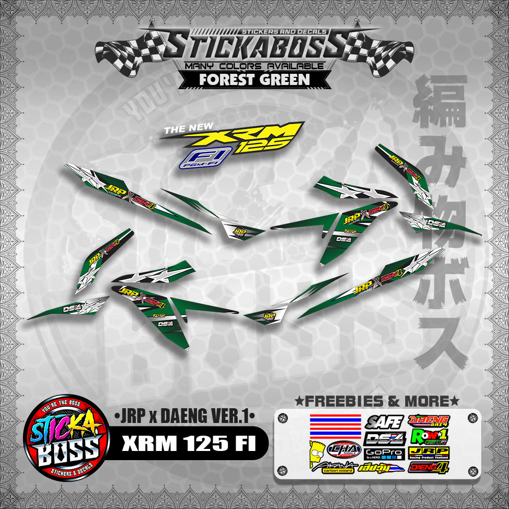 XRM 125 FI Decals - (JRP x DAENG VER.1) [STREET BIKE CONCEPT]【PREMIUM GLOSSY LAMINATED】