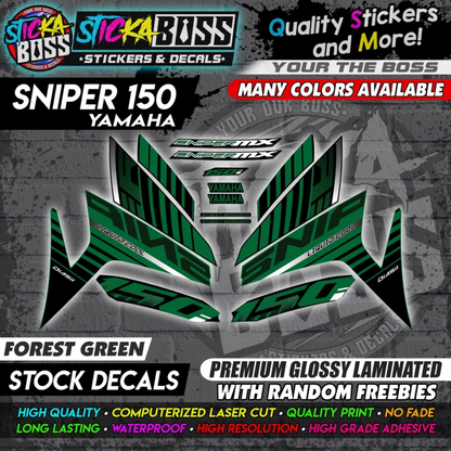 YAMAHA SNIPER 150 Stock Decals [ASSORTED COLORS] Sticker【PREMIUM GLOSSY LAMINATED】