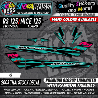 RS 125 / NICE 125 ( 2003 THAI STOCK DECAL ) 【PREMIUM GLOSSY LAMINATED】