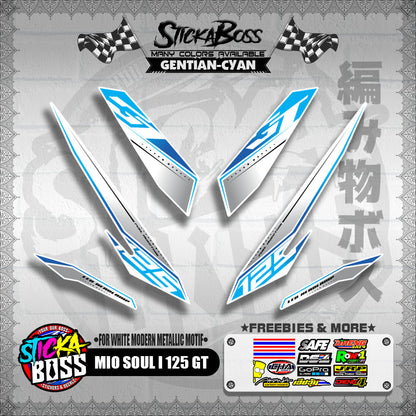 MIO SOUL I 125 GT DECALS ( FOR WHITE MODERN METALLIC MOTIF )【WITH FREEBIES】