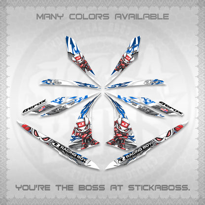 AEROX 155 V1 FOR WHITE DECALS (2026 NEW RCB 2.0 DESIGN) STICKER KITS BY STICKABOSS