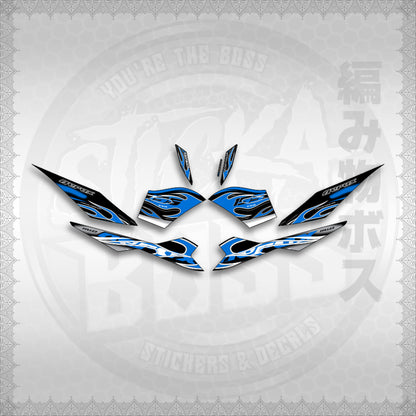 STICKER DECALS for AEROX V3 ALPHA TURBO INDO (AV311TRED) By STICKABOSS (SOFIE LAMINATED WATERPROOF)