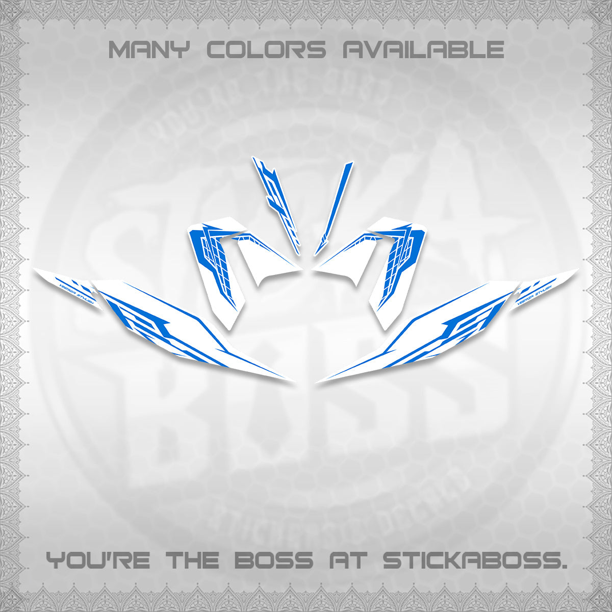 CLICK 125 V4 FOR WHITE DECALS (2026 VEERIZA STYLISH DESIGN) STICKER DECALS By STICKABOSS