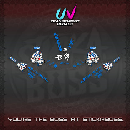 CLICK V3 UV TRANSPARENT DECALS (2026 RACE ZOMBIE DESIGN)STICKER DECALS By STICKABOSS